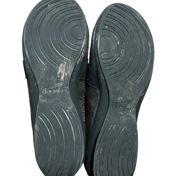 Dansko Slip On Black / Gray Leather Upper Flat Shoes Size 8.5 - Picture 4 of 7